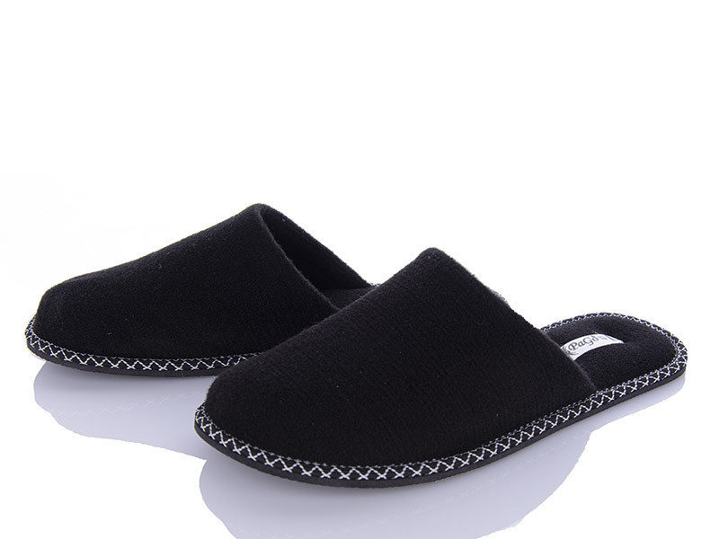 Тапочки домашні чоловічі тм "PaGo" войлок закриті чорні, фото 1