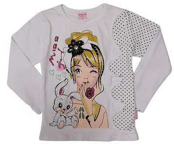 Кофта для дівчинки Miss  AKSANLAR Kids Club 98, 104, 110, 116 см біла (093)