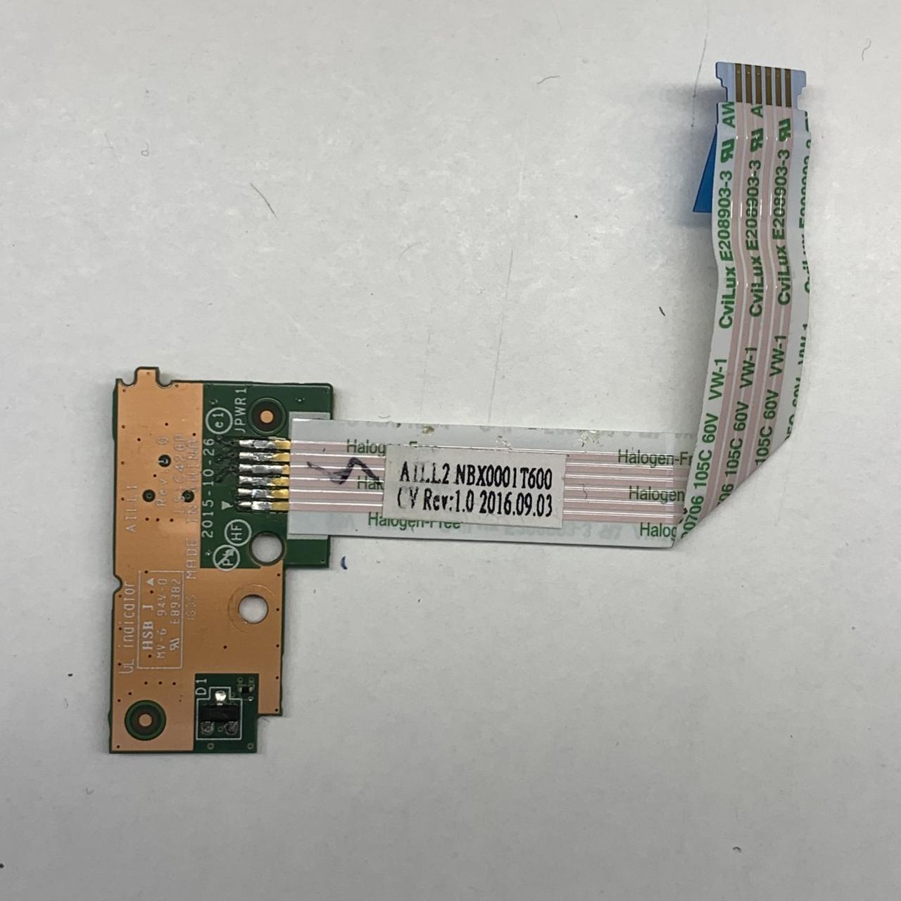 Доп. плата кнопки увімкнення + шлейф для ноутбука Lenovo Thinkpad L560 (LS-C426P Rev 1.0) "Б/У"