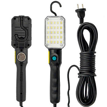 Переносний ліхтар-лампа для СТО з магнітом, шнур 9м, BL 9025 / Дротовий підвісний ліхтар