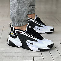 Кроссовки мужские Nike Air Zoom white black / кросовки найк аир зум черные с белым / найки зуми крассовки