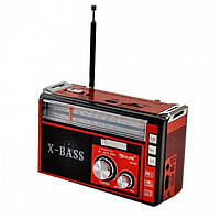 Новинка! Радиоприёмник колонка с радио FM USB MicroSD и фонариком Golon RX-381 на аккумуляторе Красный