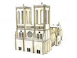"Собор Нотр-Дам де Парі", дерев'яний конструктор, 202 деталі, 3D-пазл, фото 2