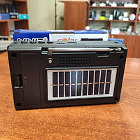 Новинка! Радиоприёмник с солнечной панелью FM USB MicroSD и фонариком NS-8126S на аккумуляторе Чёрный с