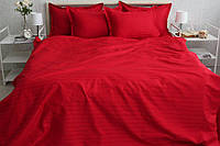 Комплект постельного белья из турецкого 100% страйп-сатина Multistripe MST-14 красный