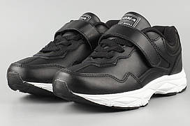 Дитячі кросівки для хлопчика шкіряні чорні Bona 849C-11 Бона Розміри 31 32 33