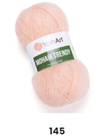 Нитки пряжа для в'язання мохерова MOHAIR TRENDY YARNART Мохер Тренді ЯрнАрт № 145 - рожевий