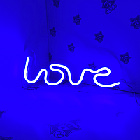 Неонова вивіска LOVE Neon sign Love 29x11см Діммер з пультом управління в ПОДАРУНОК!