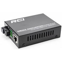 Медиаконвертер RCI 1G, 20km, SC, RJ45, Tx 1550nm standart size metal case (RCI502W-GE-20-B) o