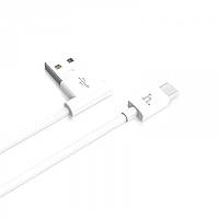 Новинка! Кабель для зарядки телефона USB - micro USB HOCO UPM10 L образный Белый