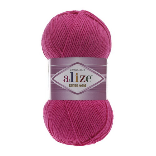 Пряжа бавовняна Alize Cotton Gold Ягідний №149 (Алізе Коттон Голд) 100гр, 330м нитки для в'язання