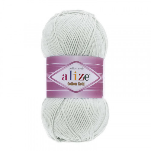 Пряжа бавовняна Alize Cotton Gold Світло-сірий №533 (Алізе Коттон Голд) 100гр, 330м нитки для в'язан