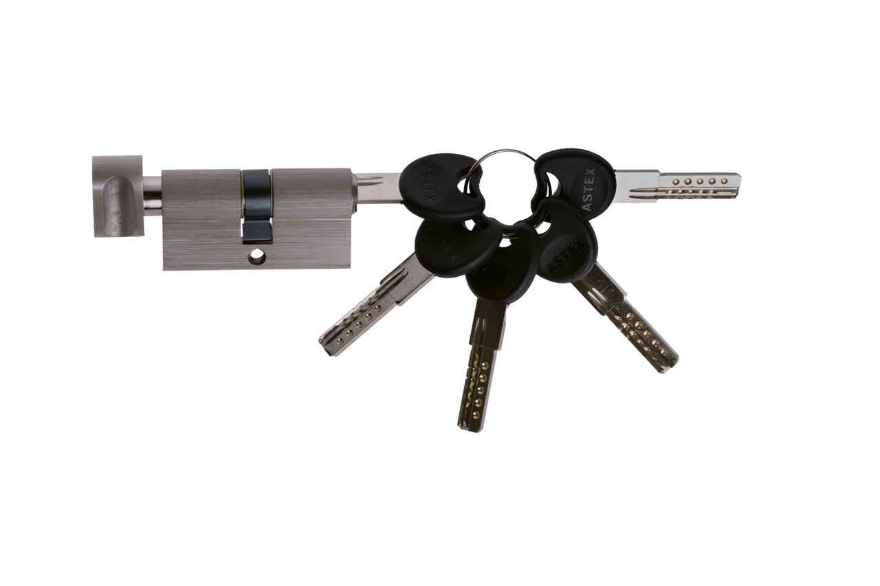 Циліндр замка Astex ZZ 30x30T CP/BR Сатин