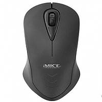 Новинка! Мышь компьютерная iMICE E-2370 беспроводная USB Разрешение 1600 DPI мышка Чёрная
