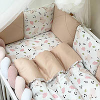 Комплект постільної дитячої білизни для ліжечка Happy night Овечки пудра топ