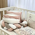 Бортики захист для дитячого ліжечка з косою та простирадлом Art Design Оленя топ, фото 6