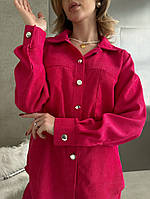 Модный стильный прогулочный костюм свободного кроя Микровельвет Турция 42-46,48-52 Цвета 3 Малина