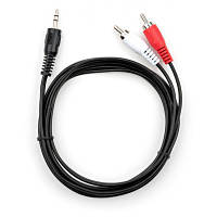 Кабель мультимедийный Jack 3.5mm M to 2xRCA 1.5 m Vinga (VCPDCJ35MRCA21.5BK) o