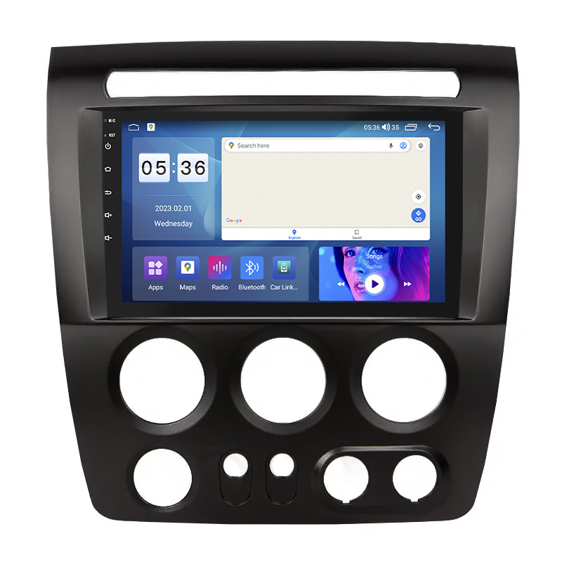 Штатна магнітола Lesko для Hummer H3 2005-2010 екран 9" 2/32 Gb CarPlay 4G Wi-Fi GPS Prime 3 шт.