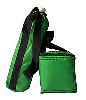 Зелёный Набор из 2 сумок (Термосумка под бутылку 1.5л с ремнем и клапаном, Термосумка "ЛанчБег Мини" 5,5 л)