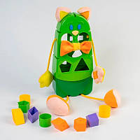 Игрушка развивающая сортер "Котик" 39290 Зелёный, Time Toys