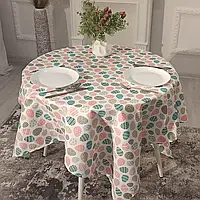 Натуральная Хлопковая+Льняная Скатерть Tablecloth Пасхальное ассорти 110*150 см