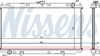 Радиатор охлаждения Ниссан PRIMERA 1.6 / 2.0 06.96-07.02 NISSENS