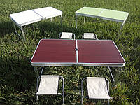 Новинка! Усиленный стол для пикника, раскладной чемодан, 4 стула Sun Rise