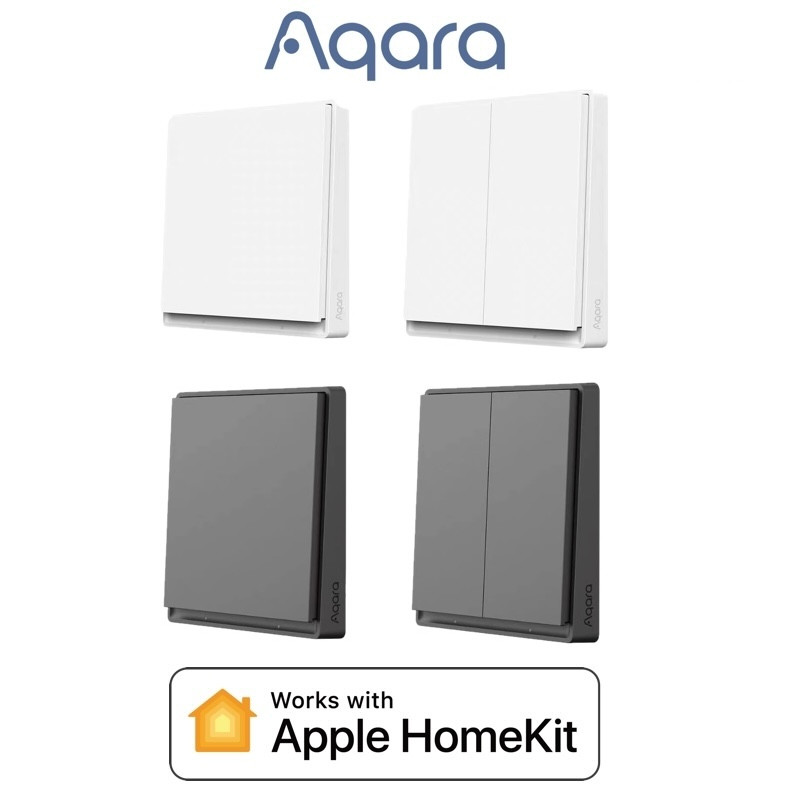 Вимикач 1-2 клавіші Xiaomi Aqara E1 без нульової лінії Wall Switch EU Zigbee 3.0 Apple HomeKit