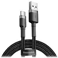 Кабель USB Baseus CATKLF-BG1 Cafule Type-C (3A) (1M) Чорний