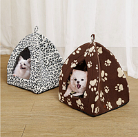 Домик для домашних животных pet hut white 35х40 см, Домик лежанка для маленькой собаки, Уютный домик для кота