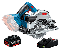 Аккумуляторная циркулярная пила Bosch Professional GKS 18V-57 с 1 акб GBA 18V 4.0Ah, з/у GAL 18V-40 в картоне