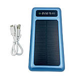 Зовнішній акумулятор Power Bank UKC 10000 mAh SOLAR із сонячною панеллю з яскравими 2 LED-ліхтариками, фото 5