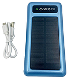 Зовнішній акумулятор Power Bank UKC 10000 mAh SOLAR із сонячною панеллю з яскравими 2 LED-ліхтариками, фото 8