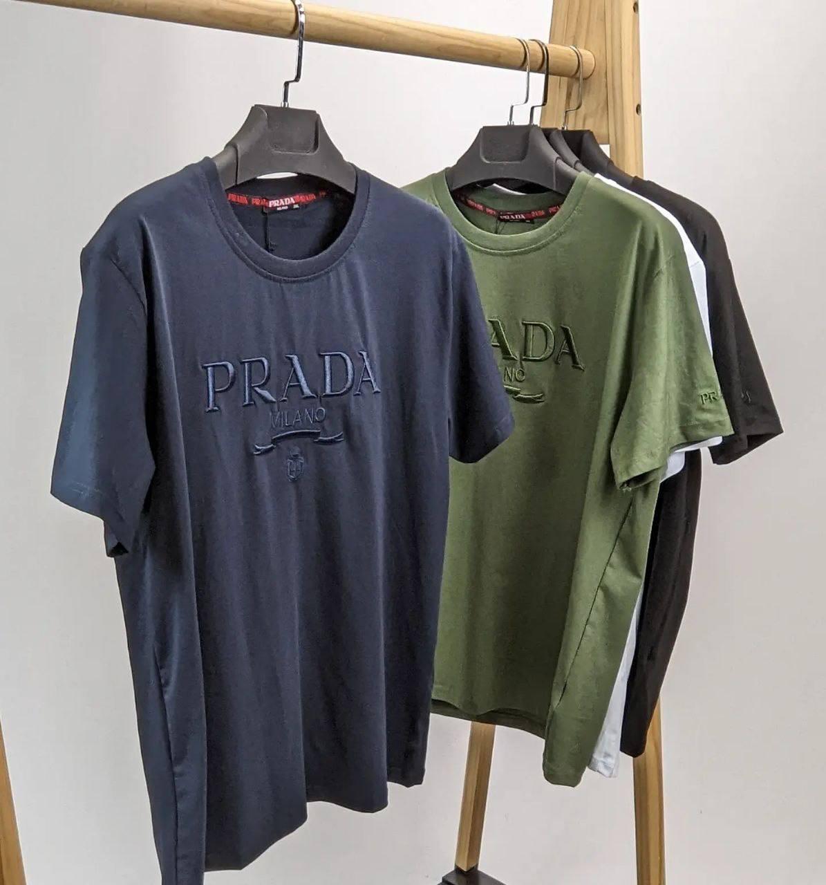 Чоловіча футболка PRADA CK7449 синя 3XL