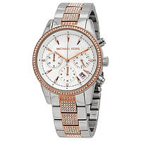 Женские часы Michael Kors Ritz Chronograph Quartz Crystal Silver Dial Ladies Watch