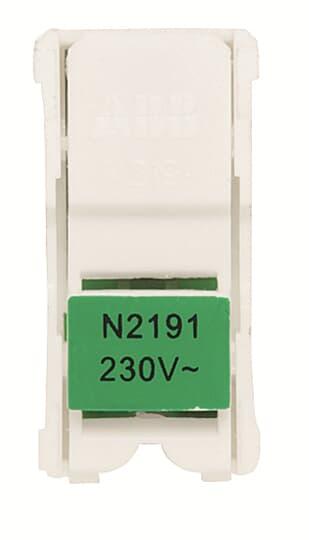 N2191 VD Модуль LED-підсвітки для 1пол. вимикачів та кнопок, Zenit, зелена маркіровка 2CLA219100N1001 ABB Niessen
