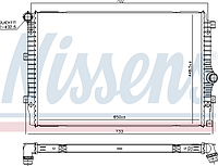 Радиатор охлаждения (АКПП) Фольксваген TIGUAN 1.4 / 2.0D 05.10-07.18 NISSENS