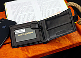 Гаманець чоловічий шкіряний портмоне для грошей карток та прав ST Leather брендовий чорний, фото 7