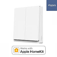 Вимикач 1-2 клавіші Xiaomi Aqara E1 без нульової лінії Wall Switch EU Zigbee 3.0 Apple HomeKit Білий - Дві клавіші (QBKG39LM)