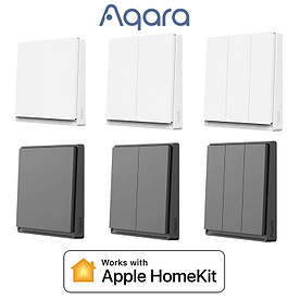 Вимикач 1-2-3 клавіші Xiaomi Aqara E1 з нульовою лінією Wall Switch EU Zigbee 3.0 Apple HomeKit