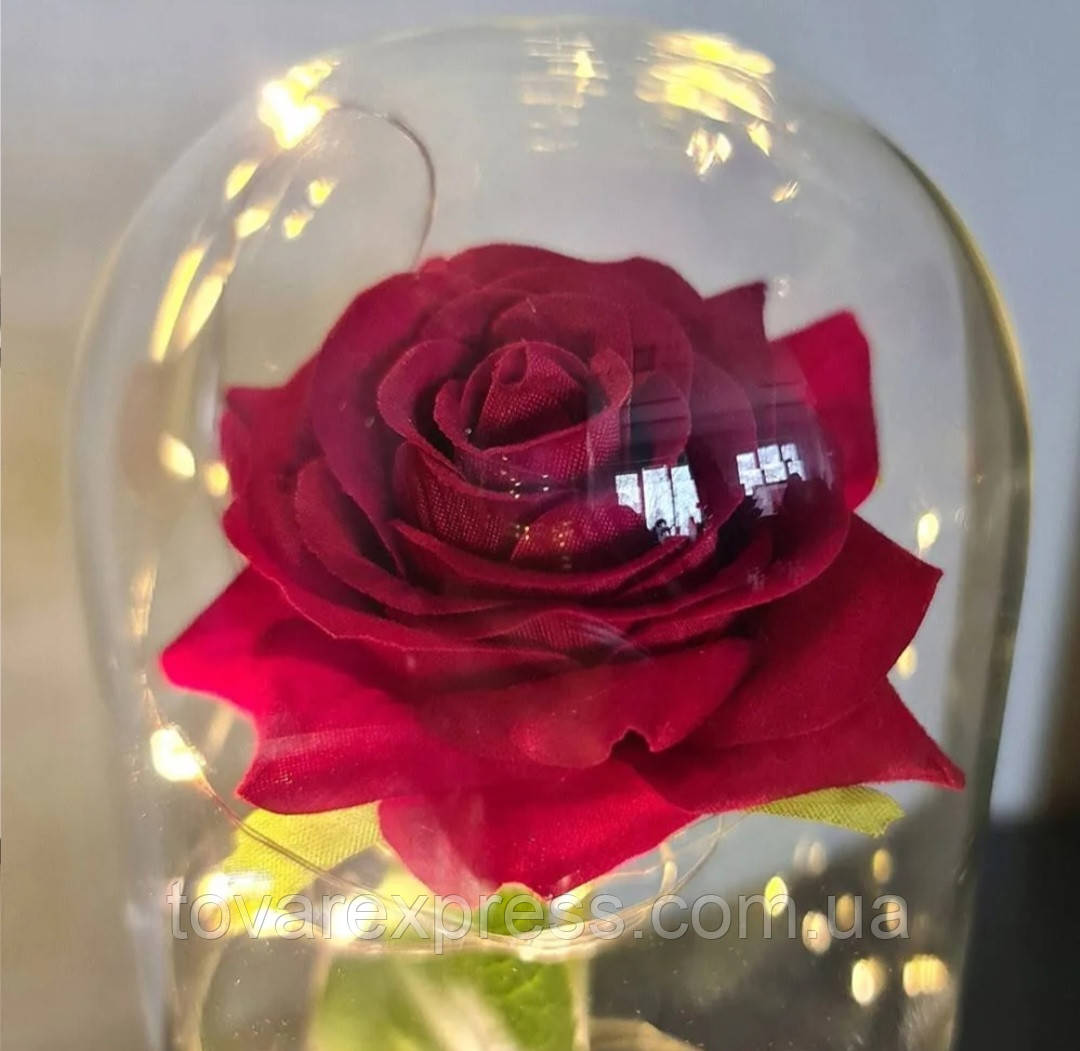 Тройная роза в колбе с LED подсветкой, на батарейках, ночник три розы, подарок для девушки,TE - фото 3 - id-p2112614974