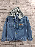 Джинсовая подростковая куртка с капюшоном BEST TIME для девочки размер 10-14 лет, цвет уточняйте при заказе