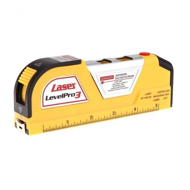 Лазерний рівень EASY FIX Laser Level Pro PRO 3 із вбудованою рулеткою, фото 1