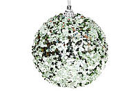 Ёлочный шар 10 см, цвет - мятный зелёный 182-983 ОСТАТОК