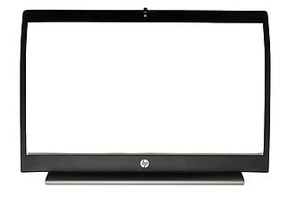 Рамка матриці (дисплею) для ноутбука HP ProBook 450 G6/G7, 455 G6/G7, чорна зі сріблястою кришкою петель LCD BEZEL