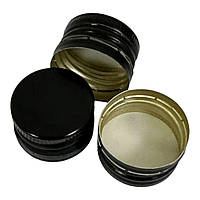 Ковпачок алюмінієвий 28х18 мм, з різьбленням (чорний)