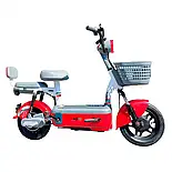 Електроскутер  350W (48V 14,5 Ah) Червоний з корзиною, фото 2