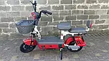 Електроскутер  350W (48V 14,5 Ah) Червоний з корзиною, фото 4