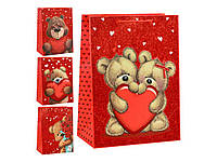 Пакет подарунковий XL Love Teddy 36*54*30см YM01297-XL ТМ STENSON